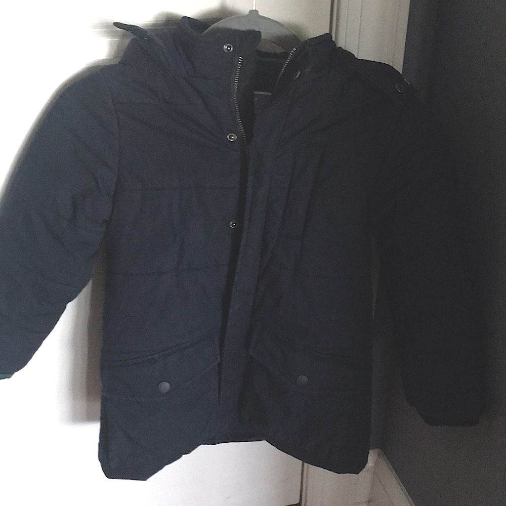 Jacadi boys coat small tear on inside snap